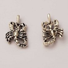 Pendente signo do zodíaco Escorpião Prata Metal N°01