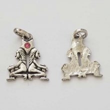 Gémeos Signo do Zodíaco Charm Metal prateado N°03 com strass
