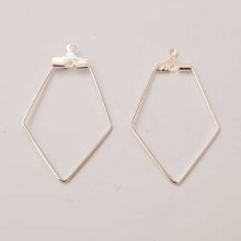 Suporte para brincos em prata Diamond Primer N°01 x 1 peça