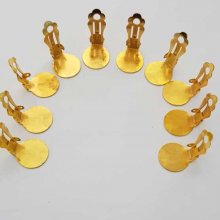 Suporte para brincos Clips Bandeja N°01 2nd Choice x 10 pares Ouro
