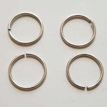 25 Anéis de junção abertos 20 mm 01 metal prata
