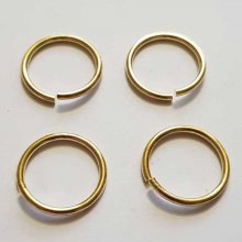 20 Anéis de junção abertos 20 mm 02 metal banhado a prata Ouro