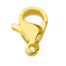 1 Fecho de mosquetão de aço inoxidável 12 x 6 mm dourado