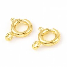 Fecho de mola redondo banhado a ouro N°01 Ouro
