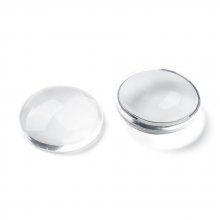 10 Cabochões redondos 40 mm vidro transparente R016-40
