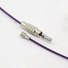 1 colar de fio rígido com cablagem fecho de rosca roxo N°01