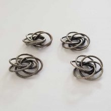 Conta espiral prateada de 18 mm N°01