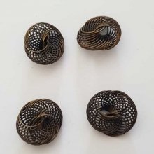 Conta espiral flor 21 mm Bronze N°02
