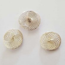 Conta espiral prateada de 18 mm N°03