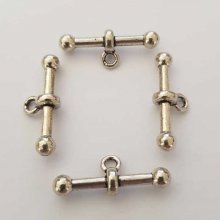 Barra para fecho de metal prateado N°01