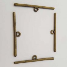 Barra para fecho de metal prateado N°06 Bronze