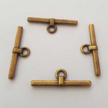 Barra para fecho de metal prateado N°14 Bronze