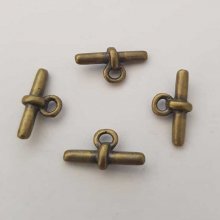Barra para fecho de metal prateado N°19 Bronze