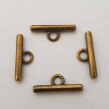 Barra para fecho de metal prateado N°17 Bronze