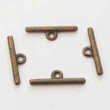 Barra para fecho de metal prateado N°20 Bronze