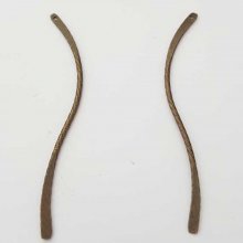 Barra de metal curvada Haste prateada 1 anel N°03 Bronze