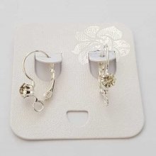 Suporte para brincos Dormeuse N°100 x 1 par Prata