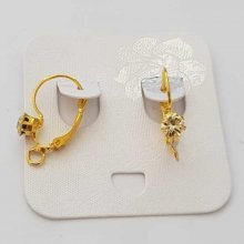 Suporte para brincos Dormeuse N°100 x 1 par dourado