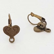 Suporte para brincos Dormeuse N°107 x 1 par Bronze