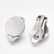 Suporte para brincos Clips Prateado em aço inoxidável N°02