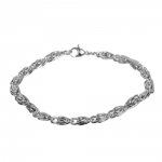 Pulseira de 21,5 cm em aço inoxidável N°06 em 304