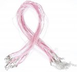 Colar com fita de organza N°03 e cordão encerado