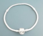 Pulseira de clipe europeu 22cm Fecho de amor