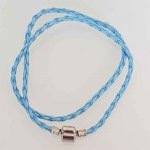 Pulseira europeia entrançada de 2 voltas Clip Uni 03 20cm