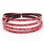 Couro 05 mm Fushia pele de cobra design 1 metro