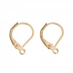 Suporte para brincos Dormeuse N°16 Banhado a ouro 14K