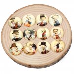 Lote 20 Cabochão de vidro redondo 25mm Esqueleto de homem velho Cabochão de vidro misto 