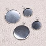 1 x suporte de cabochão em aço inoxidável de 20 mm N°06