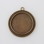 Porta-cabochões de bronze de 10 x 30 mm, pingentes de cabochão 88AB 