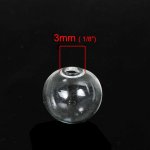 Bolas de vidro redondas 10mm 20 peças para encher