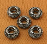 Conjunto de 4 peças de contas Gunmetal