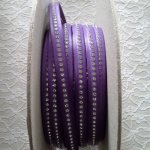 B-Viola Couro 10 mm Strass Swarovski por 20 cm