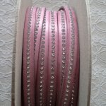 Couro DD-Violeta 10 mm Strass Swarovski por 20 cm