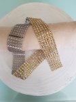 Fita de strass N°05 Ouro por 0,50 cm.