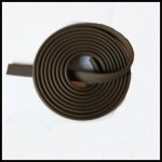 1 metro de cordão de pvc plano 5,8 x 1,9 mm castanho