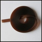 1 metro de cordão de pvc plano 5,8 x 1,9 mm Caramelo