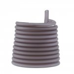 1 metro de fio oco de pvc de 3 mm cinzento-fumo
