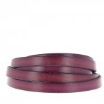 Couro plano Ameixa 10 mm por 20 cm Liso
