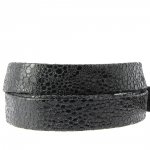 Couro preto 20 mm por 20 cm