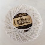 Contas de algodão em carretel, Anchor - 10 g Branco