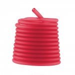 1 metro de fio oco de pvc 6,5 mm vermelho claro