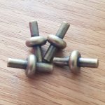 Fecho de bronze para cordão de pvc oco 5 mm