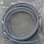 1 metro de cordão oco de PVC 4 mm cinzento escuro Pastel