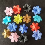 15 Flores de marshmallow Lucite sortidas