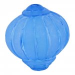 Pérola Lucite em forma de lampião estriada azul real
