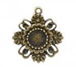 1 suporte para cabochão 08 mm N°06 Bronze